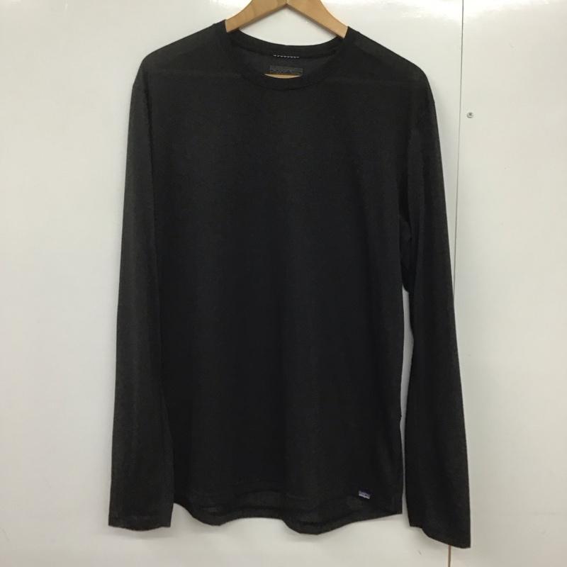 パタゴニア patagonia Tシャツ 長袖 L 無地 黒 / ブラック /  メンズ USED 古着 中古 10143330