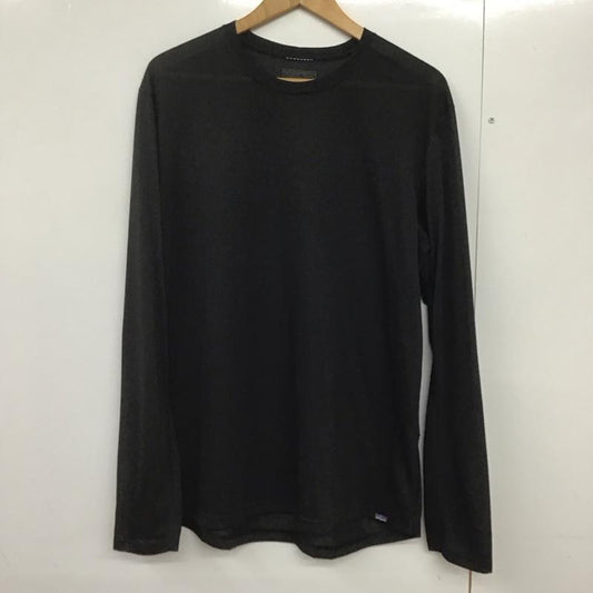 パタゴニア patagonia Tシャツ 長袖 L 無地 黒 / ブラック /  メンズ USED 古着 中古 10143330