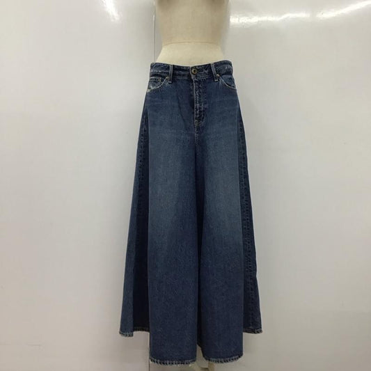 ロデオクラウンズ Rodeo Crowns パンツ デニム、ジーンズ 420BAP11-0330 ガチョウデニムパンツ ワイドパンツ M ダメージ加工 インディゴ / インディゴ /  レディース USED 古着 中古 10117334
