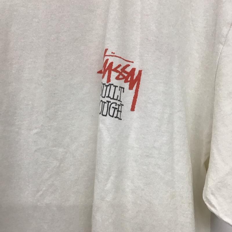 ステューシー STUSSY Tシャツ 半袖 半袖カットソー プリントTシャツ クルーネックカットソー L プリント 白 / ホワイト /  メンズ USED 古着 中古 10141218