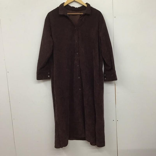 チャオパニックティピー CIAOPANIC TYPY ワンピース ロングスカート TYZ1092309A0002 コーデュロイ シャツワンピース 長袖 ONE SIZE 無地 ダークブラウン / ダークブラウン /  レディース USED 古着 中古 10146503