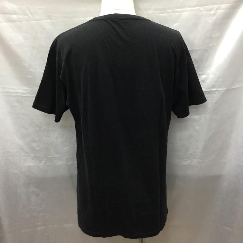 ステューシー STUSSY Tシャツ 半袖 ワールドツアーロゴ フラワープリント M ロゴ、文字 黒 / ブラック /  メンズ USED 古着 中古 10119172