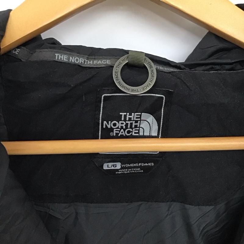 ザノースフェイス THE NORTH FACE ジャケット、上着 ジャンパー、ブルゾン ジップアップダウンジャケット アウターフード付きジャケット L ロゴ、文字 黒 / ブラック /  メンズ USED 古着 中古 10135827