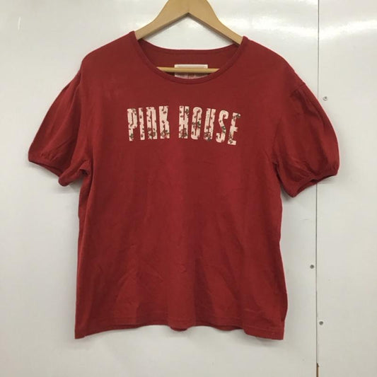 ピンクハウス PINK HOUSE カットソー 半袖 L ロゴ、文字 赤 / レッド /  レディース USED 古着 中古 10143374