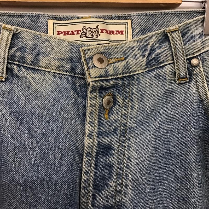 ファットファーム PHATFARM パンツ デニム、ジーンズ デニムパンツ ワイドパンツ カジュアルパンツ 34インチ 無地 インディゴ / インディゴ /  メンズ USED 古着 中古 10146999