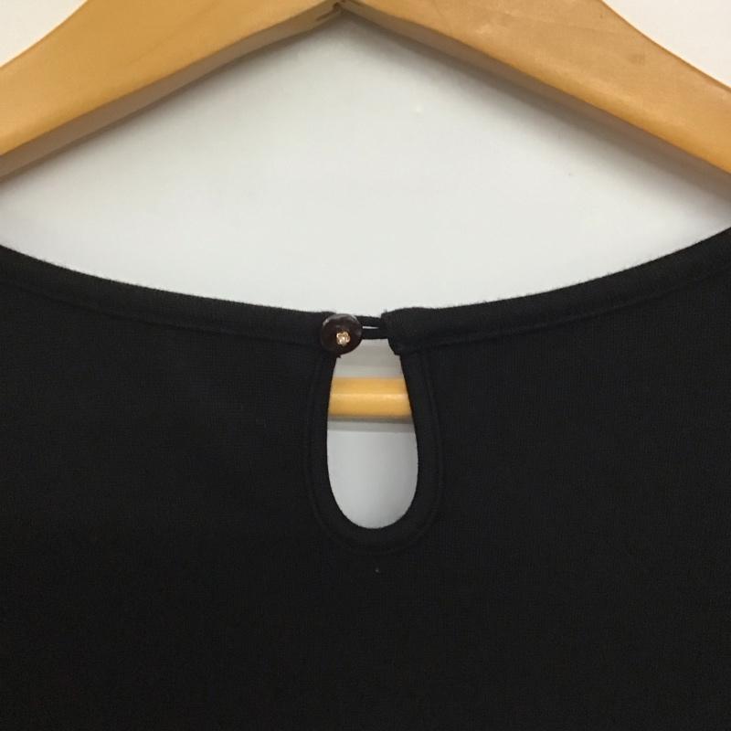 インゲボルグ INGEBORG ワンピース ロングスカート 長袖ロングワンピース フレアスカート 3 無地 黒 / ブラック /  レディース USED 古着 中古 10142655