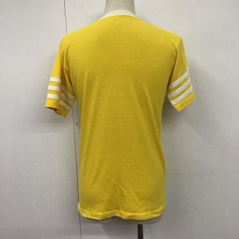 ベルバシーン Velva Sheen Tシャツ 半袖 90年代 Vネック ミッキーマウス ディズニー M キャラクター 黄 / イエロー /  メンズ USED 古着 中古 10110822