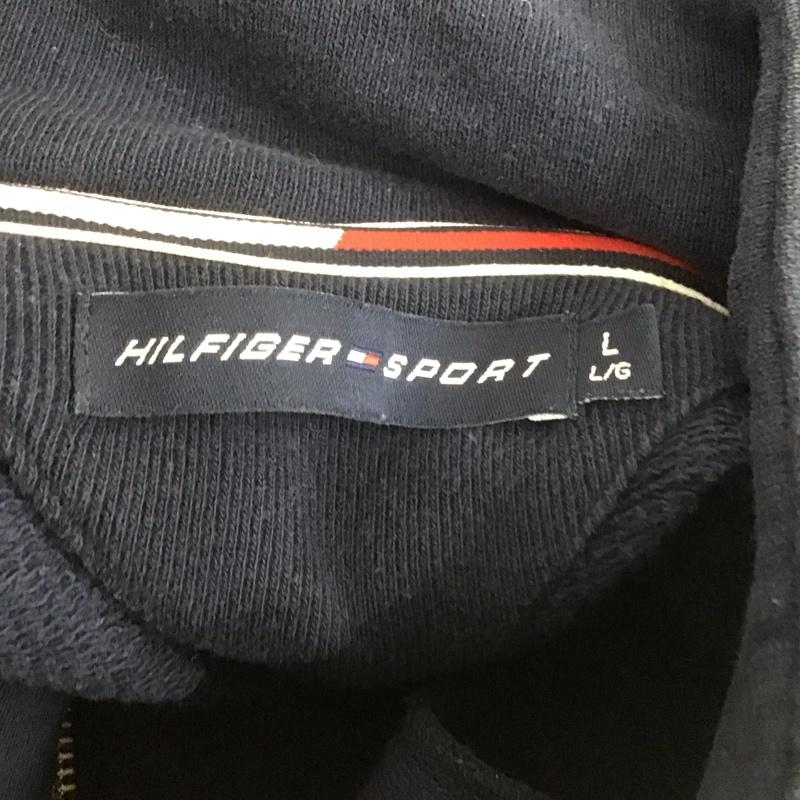 トミーヒルフィガー TOMMY HILFIGER ジャケット、上着 ジャンパー、ブルゾン ジップアップジャケット スウェットジャケット カジュアルジャケット L ロゴ、文字 紺 / ネイビー /  メンズ USED 古着 中古 10106340