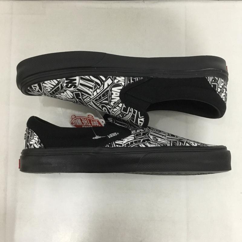 バンズ VANS スリッポン スリッポン V98 LITE LOGO.P 軽量 28cm 箱有 スニーカー 28.0cm 総柄 黒 / ブラック / X 白 / ホワイト /  メンズ USED 古着 中古 10141544