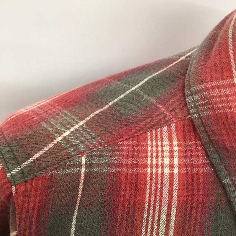 ワコマリア WACKO MARIA シャツ、ブラウス 長袖 コットン GUILTY PARTIES S チェック 白 / ホワイト / X 灰 / グレー / X 赤 / レッド /  メンズ USED 古着 中古 10111882