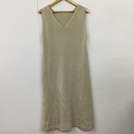 ローリーズファーム LOWRYS FARM ワンピース ロングスカート ロングワンピース ノースリーブニットワンピース フレアスカート FREE 無地 ベージュ / ベージュ /  レディース USED 古着 中古 10109991