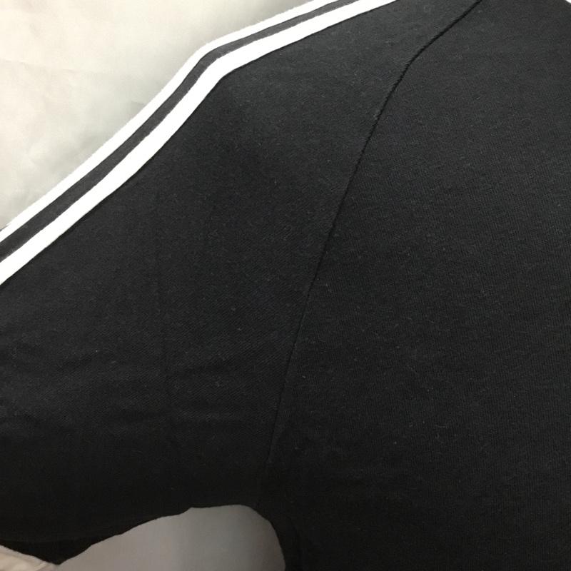 アディダス adidas Tシャツ 半袖 CW1202 3 STRIPES TEE 3本ライン L ロゴ、文字 黒 / ブラック / X 白 / ホワイト /  メンズ USED 古着 中古 10119811