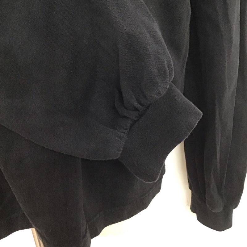 マリテフランソワジルボー MARITHEFRANCOISGIRBAUD Tシャツ 長袖 ロンT クルーネック XXL ロゴ、文字 黒 / ブラック /  メンズ USED 古着 中古 10112679