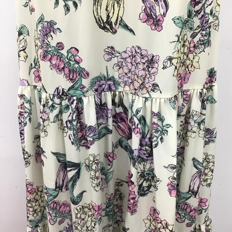 デュラス DURAS スカート ロングスカート D0580280 ティアードスカート FREE 花柄 オフホワイト / オフホワイト /  レディース USED 古着 中古 10120032