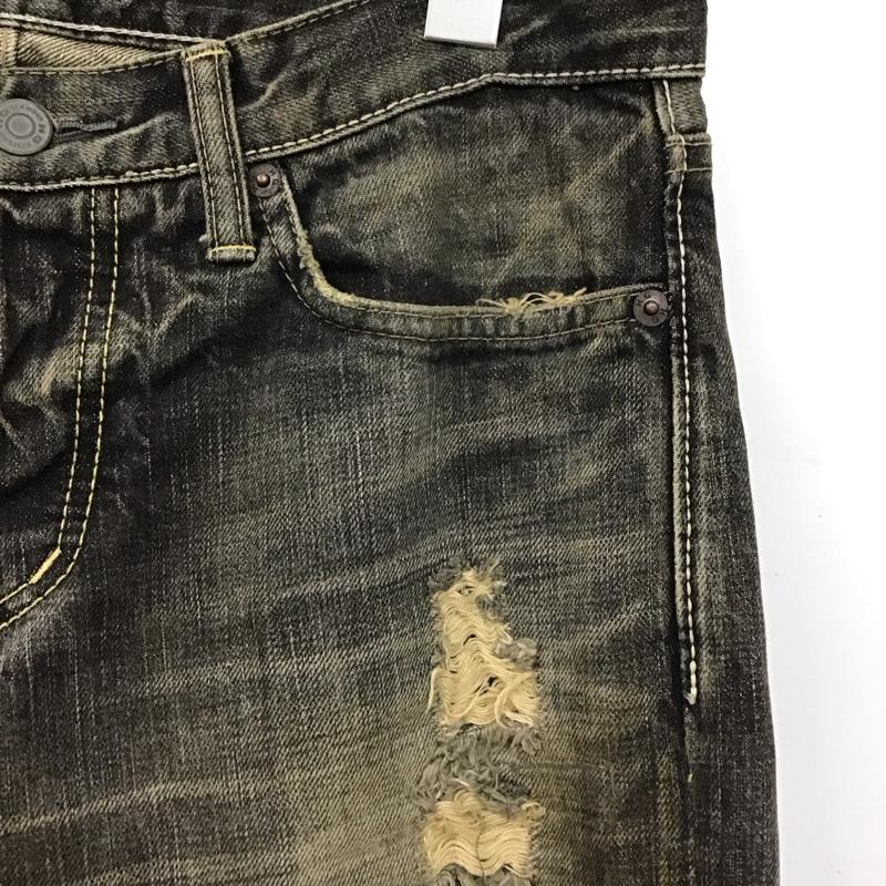 ヒステリックグラマー HYSTERIC GLAMOUR パンツ デニム、ジーンズ デニムパンツ スリムパンツ カジュアルパンツ 30インチ ダメージ加工 ダークグレー / ダークグレー /  メンズ USED 古着 中古 10147387