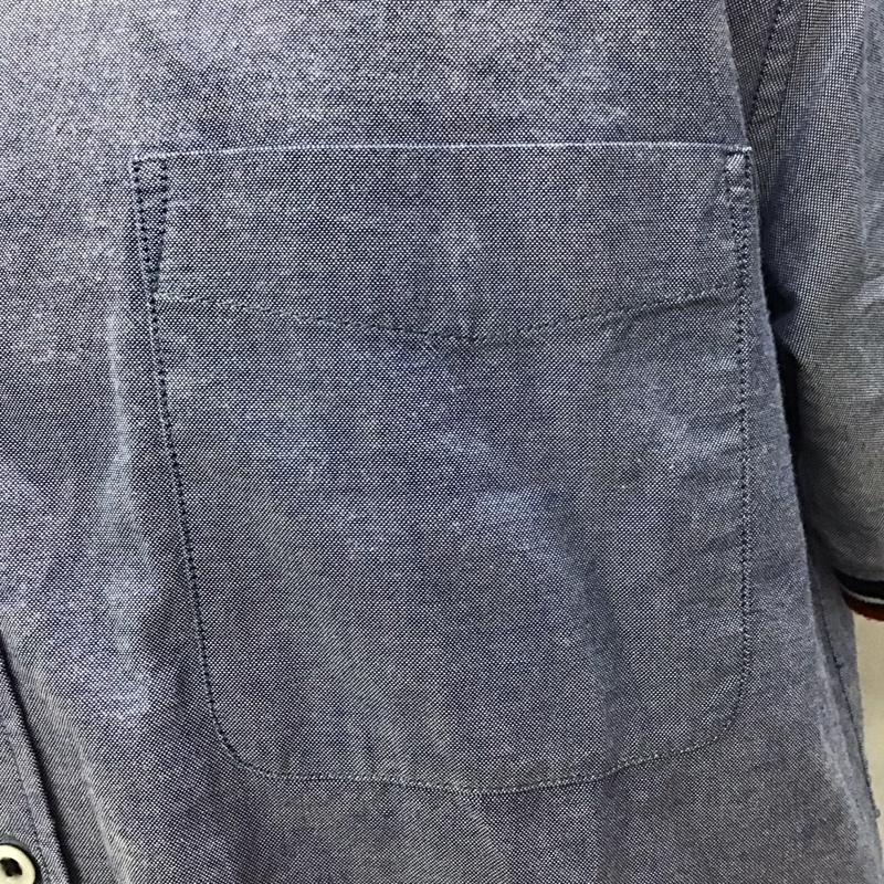 ビームス ハート BEAMS HEART シャツ、ブラウス 半袖 42-01-0067-152 L 無地 青 / ブルー /  メンズ USED 古着 中古 10117024