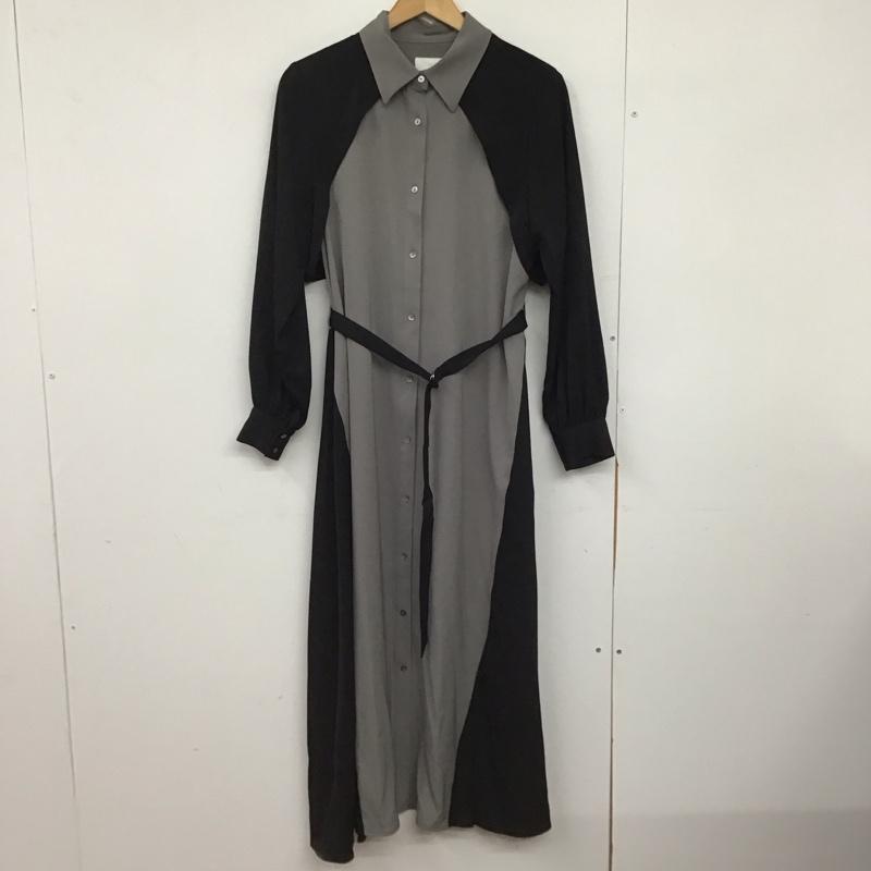 ハレ HARE ワンピース ロングスカート HAL07191AD FREE 無地 黒 / ブラック / X 灰 / グレー /  レディース USED 古着 中古 10147921
