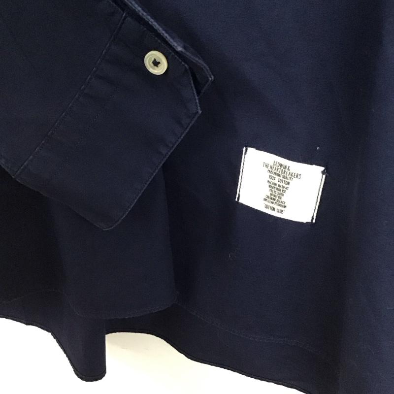 ベドウィン アンド ザ ハートブレイカーズ BEDWIN & THE HEARTBREAKERS シャツ、ブラウス 長袖 長袖シャツ 無地シャツ カラーシャツ 5 無地 紺 / ネイビー /  メンズ USED 古着 中古 10133295