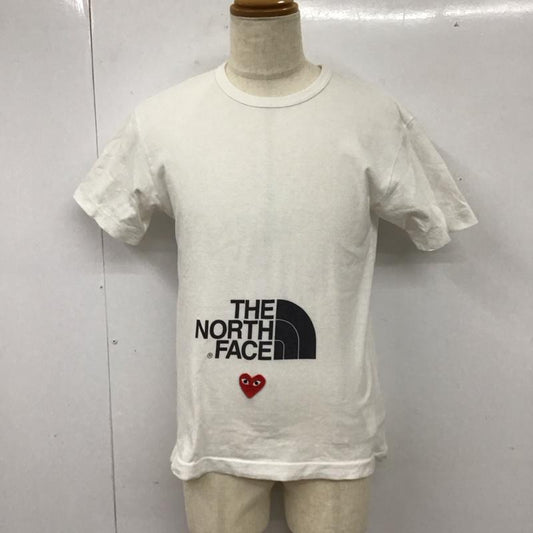 プレイコムデギャルソン PLAY COMME des GARCONS Tシャツ 半袖 ae-t202 THENORTHFACE コラボ 半袖カットソー ブリントTシャツ M ロゴ、文字 白 / ホワイト /  レディース USED 古着 中古 10114673