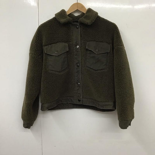 ザラ ZARA ジャケット、上着 ジャンパー、ブルゾン ボアジャケット S 無地 カーキ / カーキ /  レディース USED 古着 中古 10131626