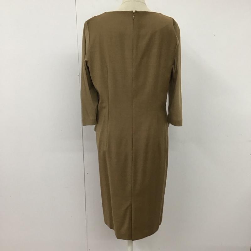 ジユウク 自由区 ワンピース ひざ丈スカート 40 無地 茶 / ブラウン /  レディース USED 古着 中古 10122256