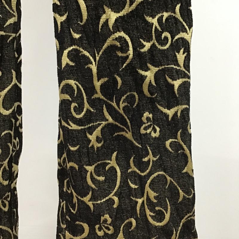 マウジー MOUSSY ボトムス ボトムス 010DAG30-6650 JACQUARDFLOWERPANTS フレアパンツ カジュアルパンツ 1 総柄 黒 / ブラック /  レディース USED 古着 中古 10105656