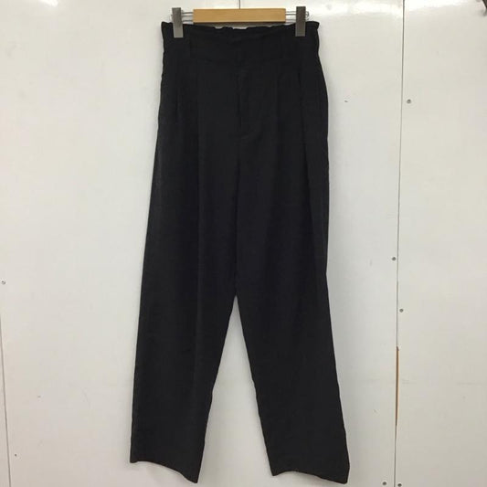 ユナイテッドアローズ　ビューティ＆ユース UNITED ARROWS BEAUTY & YOUTH パンツ スラックス 1614-299-6305 カルゼ バックゴム テーパード パンツ 2 M 無地 黒 / ブラック /  レディース USED 古着 中古 10137281