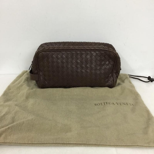 ボッテガヴェネタ BOTTEGA VENETA セカンドバッグ セカンドバッグ イントレチャート クラッチバッグ 無地 ダークブラウン / ダークブラウン /  メンズ USED 古着 中古 10144342