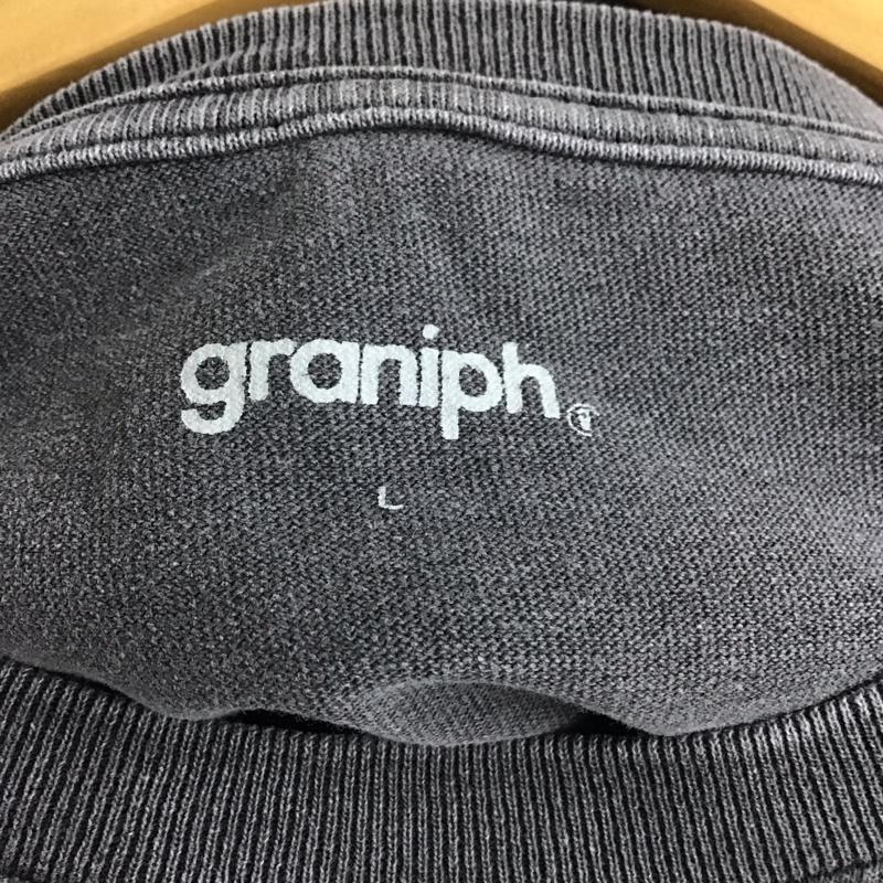 グラニフ graniph Tシャツ 半袖 半袖カットソー プリントTシャツ クルーネックカットソー L プリント ダークグレー / ダークグレー /  メンズ USED 古着 中古 10149115