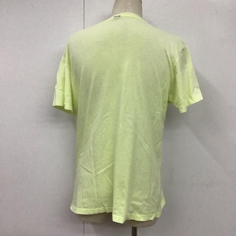 リプレイ REPLAY Tシャツ 半袖 クルーネック L ロゴ、文字 黄 / イエロー /  メンズ USED 古着 中古 10106937