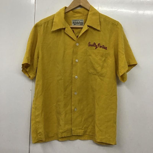ギルティーパーティーズ GUILTYPARTIES シャツ、ブラウス 半袖 ワコマリア M ロゴ、文字 X 刺繍 黄 / イエロー /  メンズ USED 古着 中古 10129996