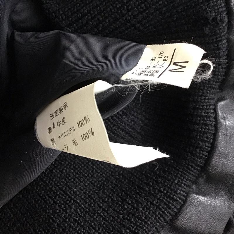 古着 USED ジャケット、上着 レザージャケット 牛革 M 無地 黒 / ブラック /  メンズ USED 古着 中古 10145206