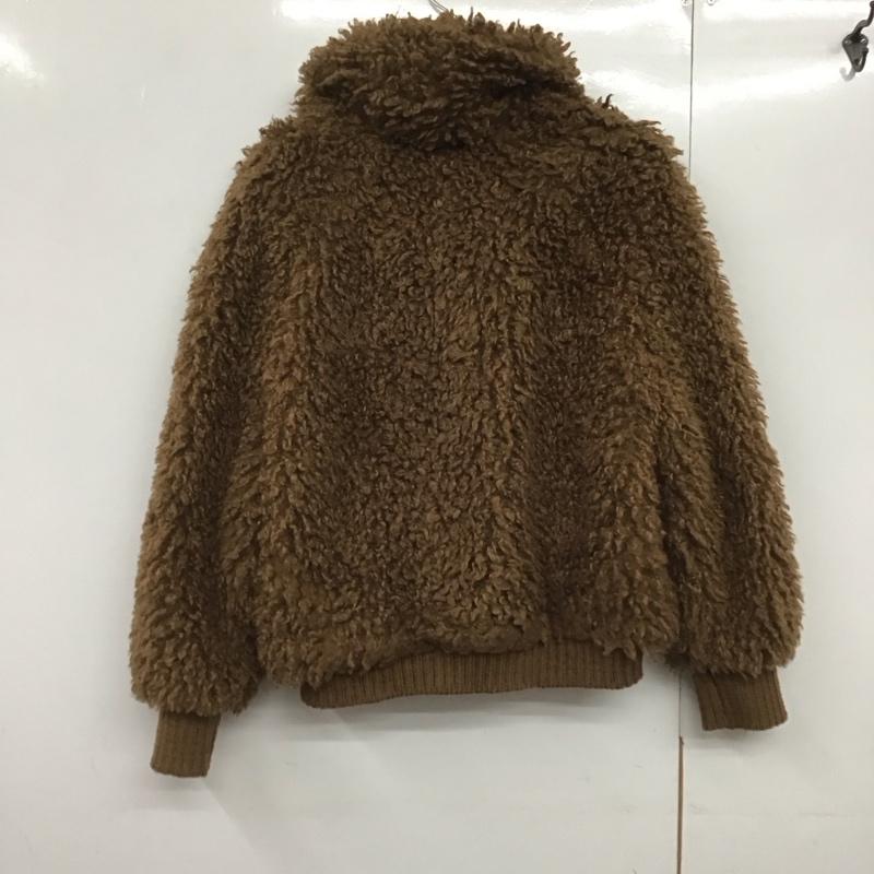ザラティーアールエフ ZARA TRF ジャケット、上着 ジャケット、ブレザー ジップアップジャケット アウター ボアジャケット S 無地 茶 / ブラウン /  レディース USED 古着 中古 10144289