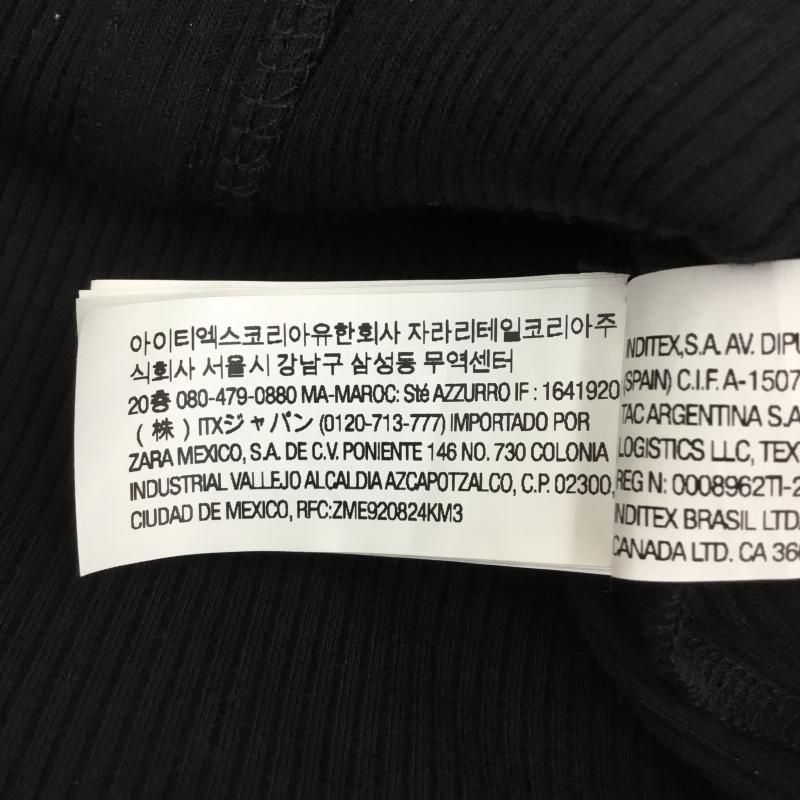 ザラ ZARA カットソー 長袖 M レース柄 黒 / ブラック /  レディース USED 古着 中古 10149770
