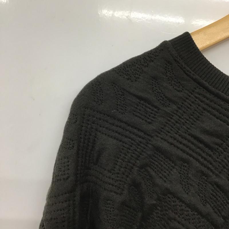 ザラ ZARA トレーナー 長袖 長袖トレーナー スウェット クルーネック プルオーバー L 総柄 黒 / ブラック /  レディース USED 古着 中古 10138838