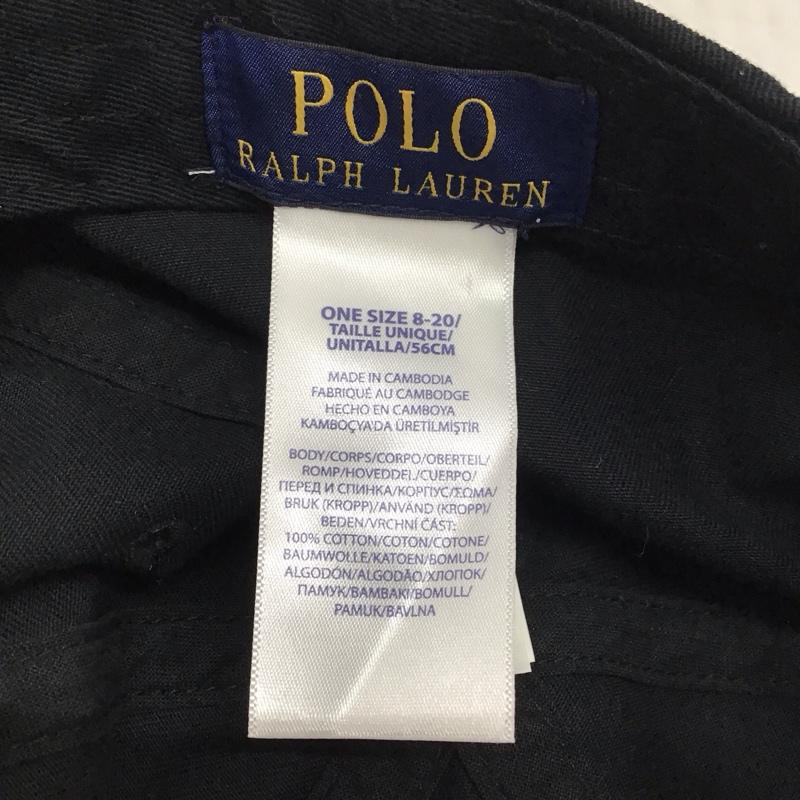 ポロラルフローレン POLO RALPH LAUREN 帽子 キャップ コットン ロゴ ワンポイント 黒 / ブラック / X 赤 / レッド /  メンズ USED 古着 中古 10116461