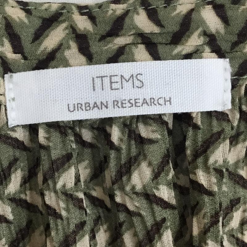 アーバンリサーチ URBAN RESEARCH シャツ、ブラウス 半袖 IT25-23B005 URBAN RESEARCH ITEMS FREE 総柄 緑 / グリーン / X 茶 / ブラウン /  レディース USED 古着 中古 10144389