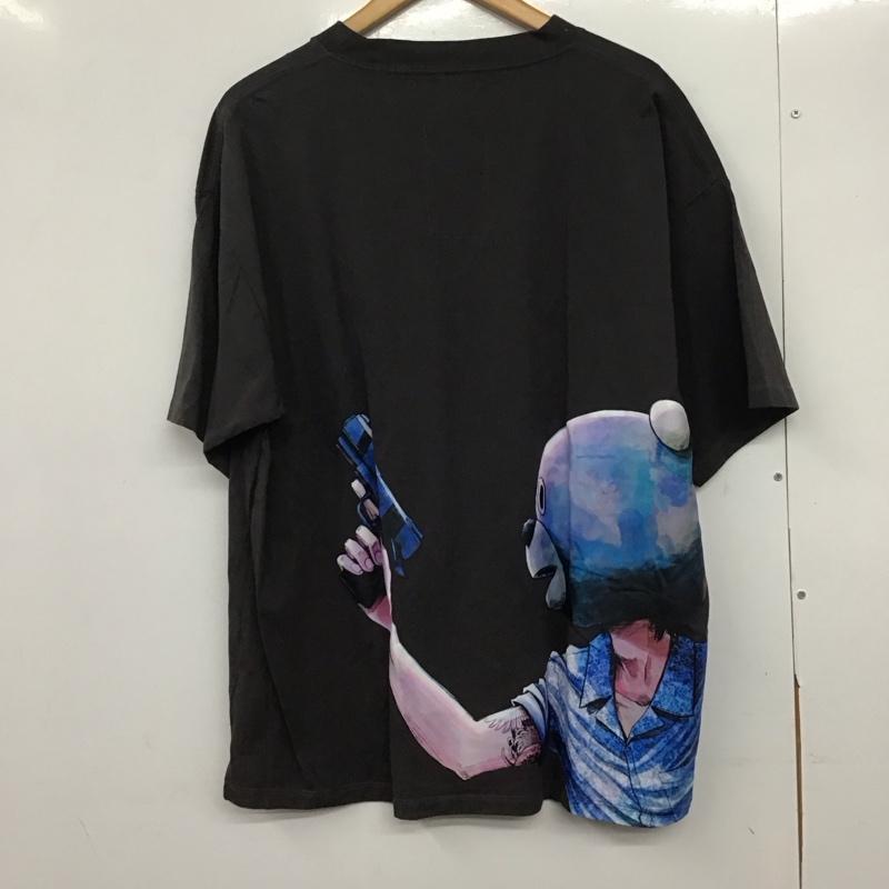 グラニフ graniph Tシャツ 半袖 半袖カットソー プリントTシャツ クルーネックカットソー XL キャラクター ダークグレー / ダークグレー /  メンズ USED 古着 中古 10145972
