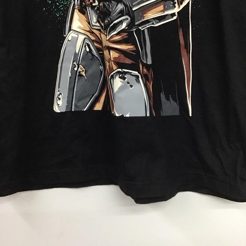 古着 USED Tシャツ 半袖 半袖カットソー プリントTシャツ クルーネックカットソー L プリント 黒 / ブラック /  メンズ USED 古着 中古 10148895