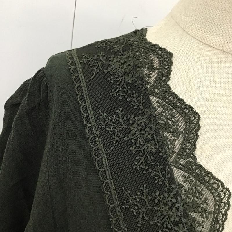 ザラ ZARA ワンピース ロングスカート 半袖 前開き S 無地 緑 / グリーン /  レディース USED 古着 中古 10116678