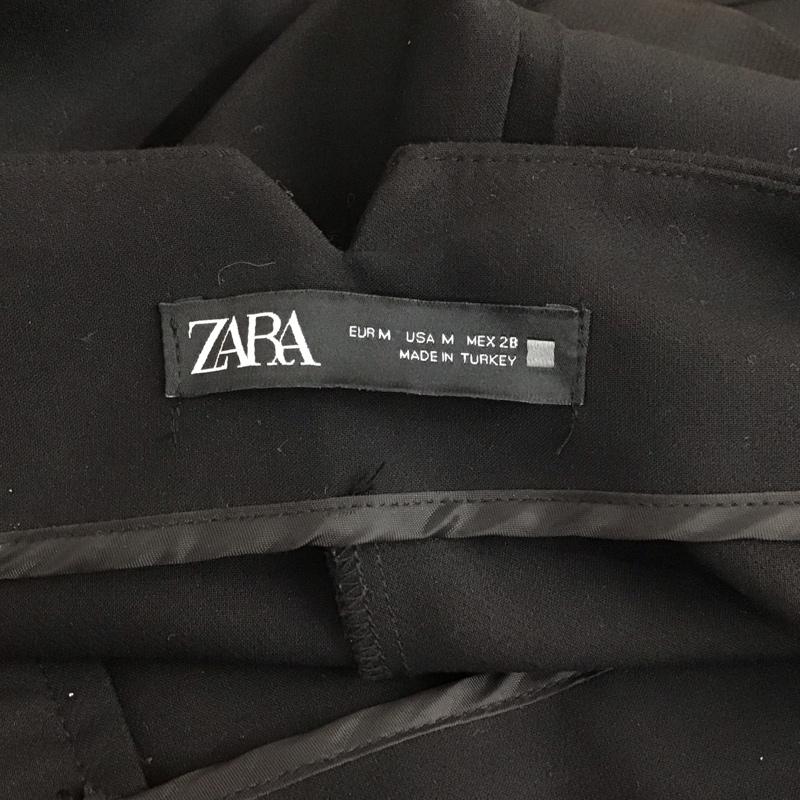 ザラ ZARA パンツ スラックス スラックス ワイドパンツ センタータックパンツ M 無地 黒 / ブラック /  レディース USED 古着 中古 10118520