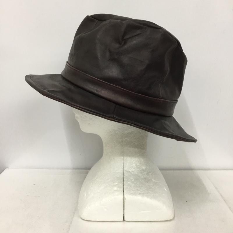 カシラ CA4LA 帽子 ハット ZKN01357 牛革ハット 無地 ダークブラウン / ダークブラウン /  メンズ USED 古着 中古 10136473