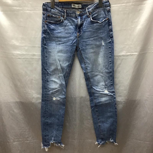 ザラ ZARA パンツ デニム、ジーンズ 40 無地 水色 / ライトブルー /  レディース USED 古着 中古 10123436
