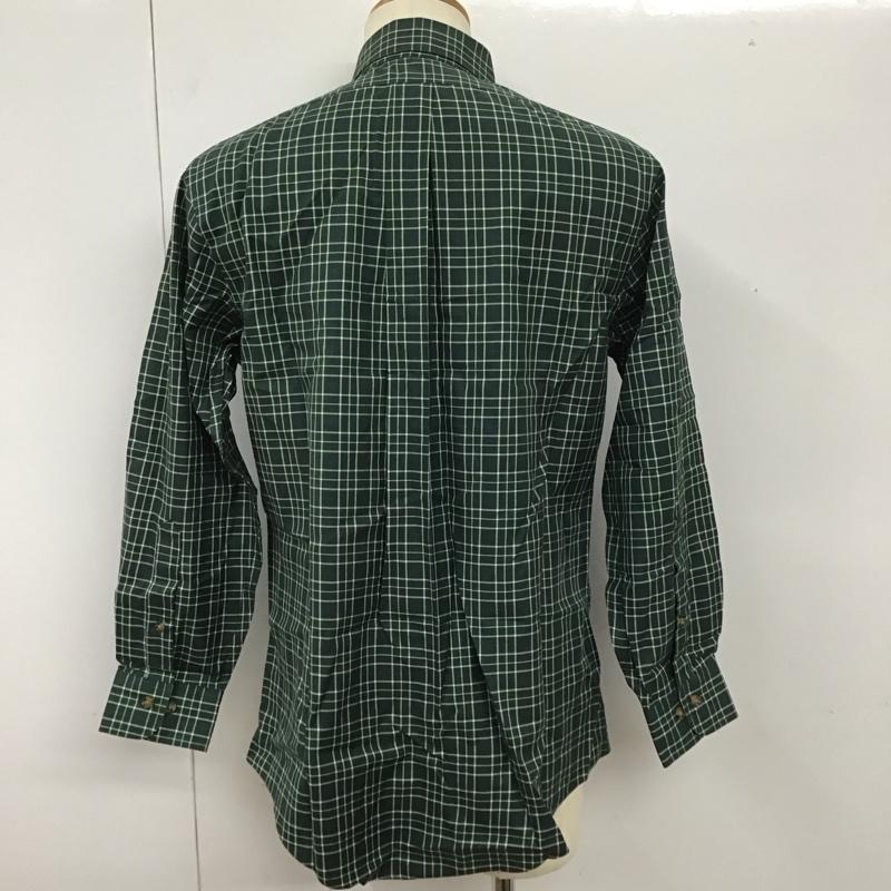 ブルックスブラザーズ BROOKS BROTHERS シャツ、ブラウス 長袖 ボタンダウン 胸ポケット M チェック 緑 / グリーン / X 白 / ホワイト / X 紫 / パープル /  メンズ USED 古着 中古 10112921
