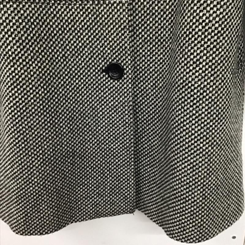 ナチュラルビューティーベーシック NATURAL BEAUTY BASIC コート コート一般 長袖ロングコート アウター カジュアルジャケット L 総柄 白 / ホワイト / X 黒 / ブラック /  レディース USED 古着 中古 10142664