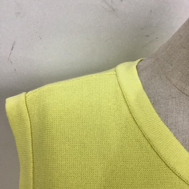 ザラ ZARA ワンピース ひざ丈スカート 3859 025 300 ボックススカート タグ付き M 無地 黄 / イエロー /  レディース USED 古着 中古 10117706