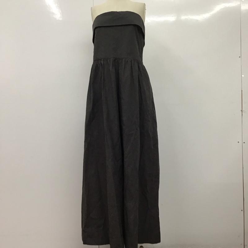 ザラ ZARA ワンピース ロングスカート M 無地 チャコールグレー / チャコールグレー /  レディース USED 古着 中古 10124899