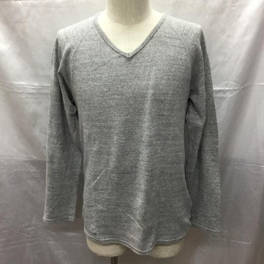 ハリウッドランチマーケット HOLLYWOOD RANCH MARKET カットソー 長袖 長袖カットソー Vネックカットソー ロングスリーブカットソー 無地Tシャツ 4 無地 灰 / グレー /  メンズ USED 古着 中古 10114129