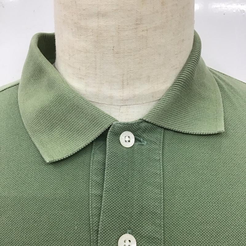 バーバリーズ BURBERRYS ポロシャツ 半袖 半袖ポロシャツ カラーシャツ 半袖カットソー L ロゴ、文字 カーキ / カーキ /  メンズ USED 古着 中古 10112756