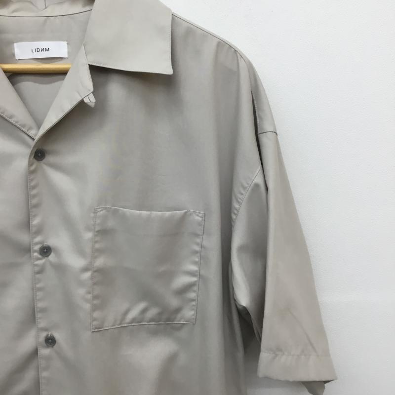リドム LIDnM シャツ、ブラウス 半袖 LIDNM マイクロスパンオープンカラーシャツ L18ss-122 M 無地 ベージュ / ベージュ /  メンズ USED 古着 中古 10128182
